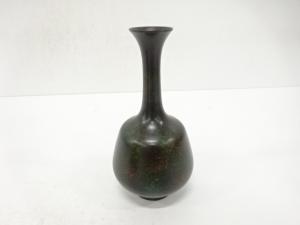 鋳銅　花瓶(保護箱付)